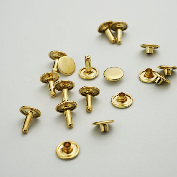 Dvipusė kniedė, aukso spalva, 10mm - Image 2