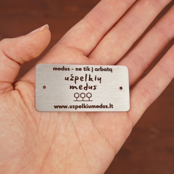 Graviruojama nerūdijančio plieno plokštelė  60 x 30mm - Image 2